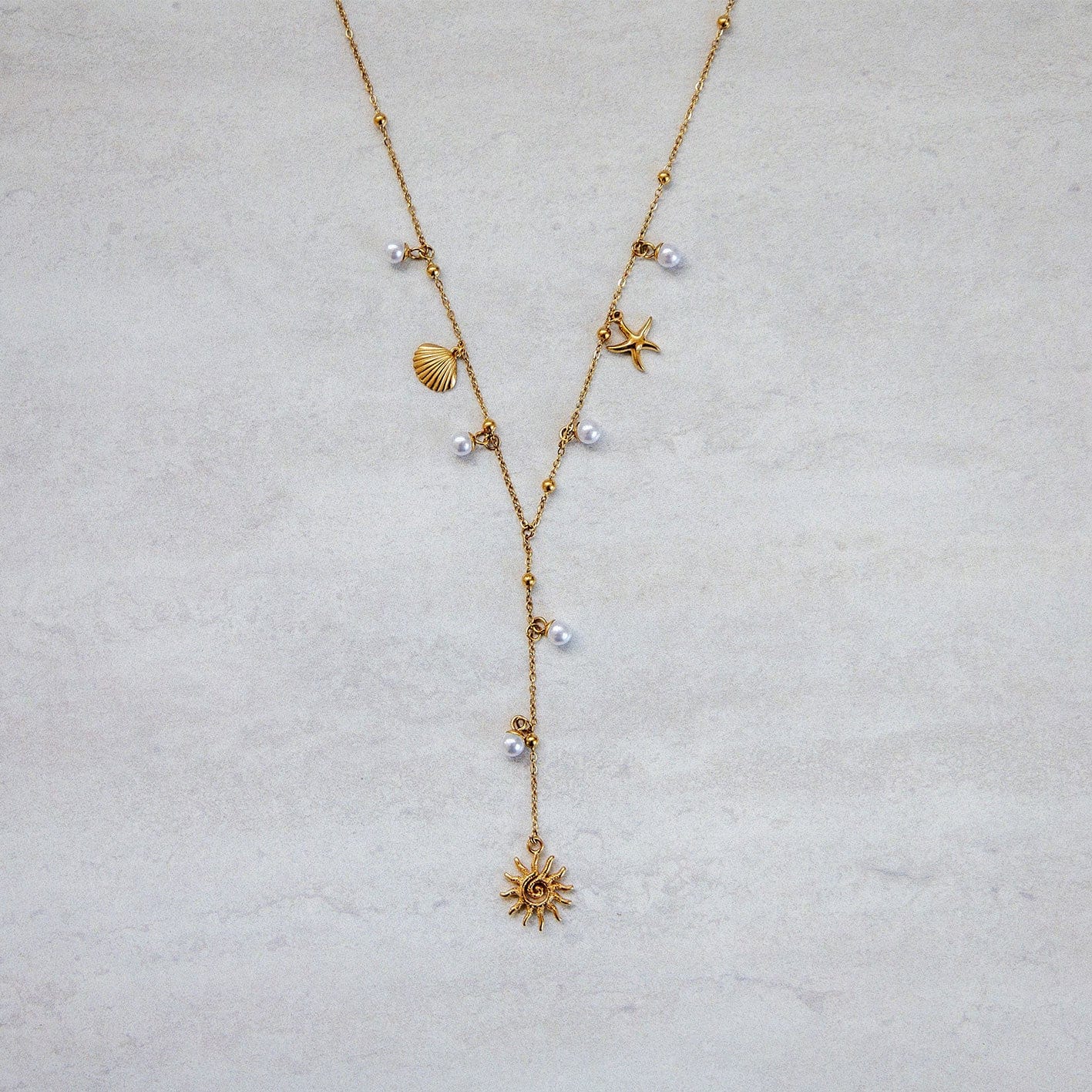 Bohomoon Stainless Steel Roxana Lariat Necklace