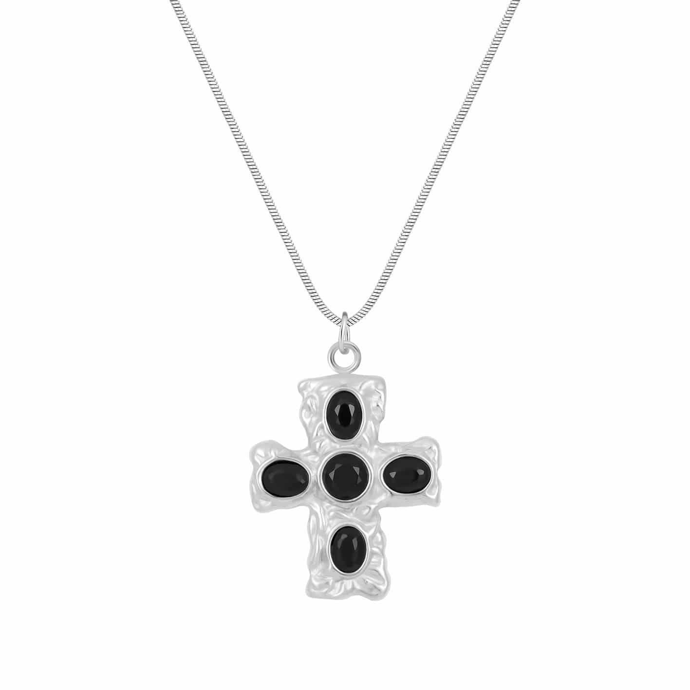 Bohomoon Stainless Steel Sable Cross Necklace