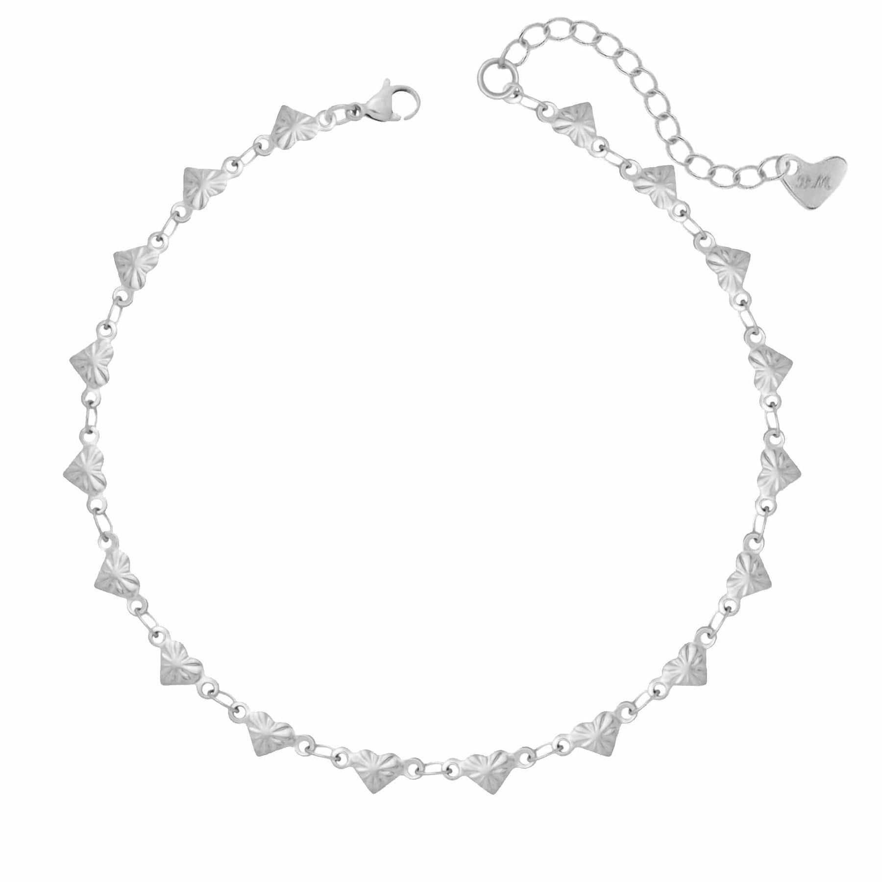 Bohomoon Stainless Steel Santorini Heart Anklet