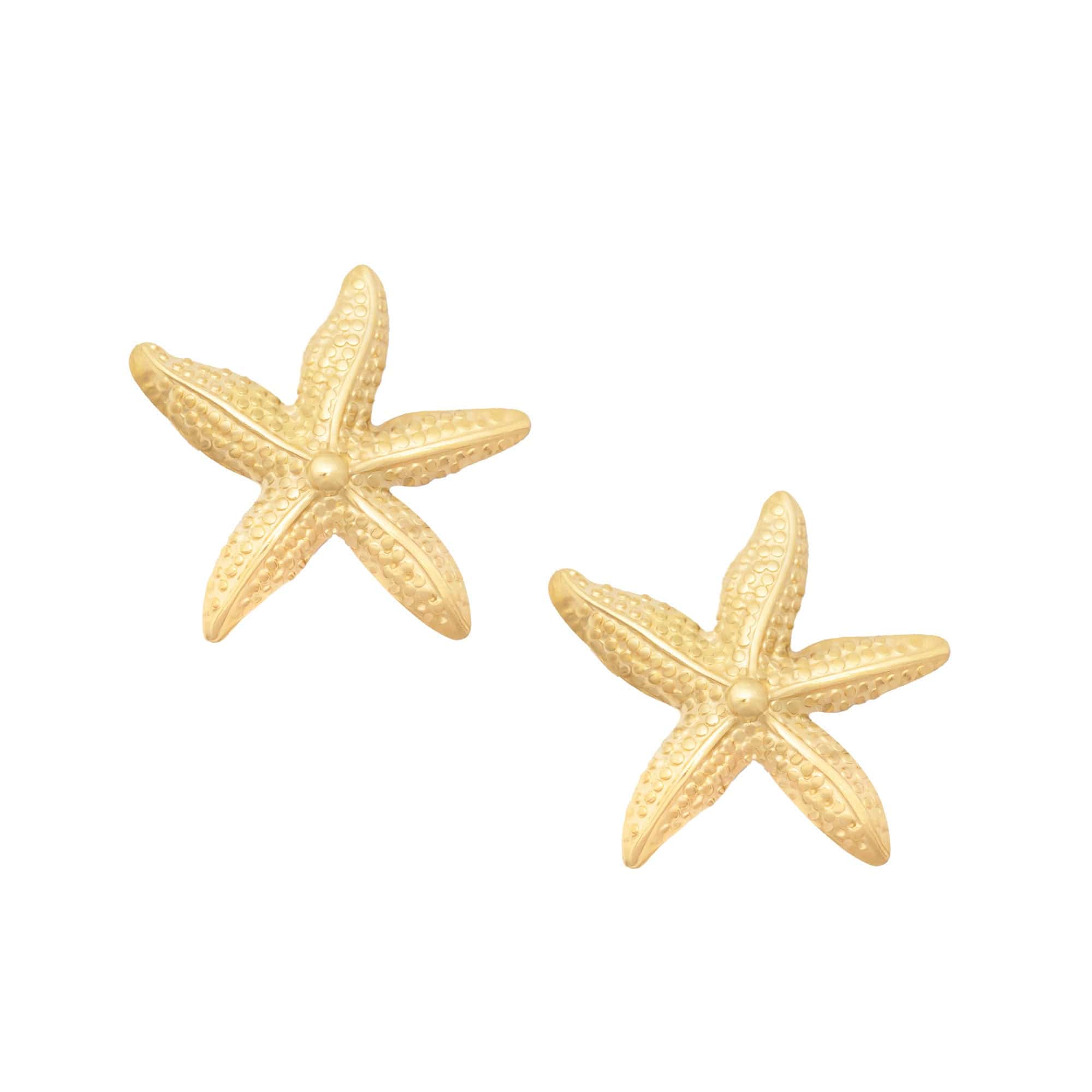 Dreuyet Starfish Earring And Necklace Set For Women - Gold Plated Boho Beach Jewelry Gift