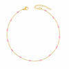 BohoMoon Stainless Steel Seabreeze Anklet Gold / Pink