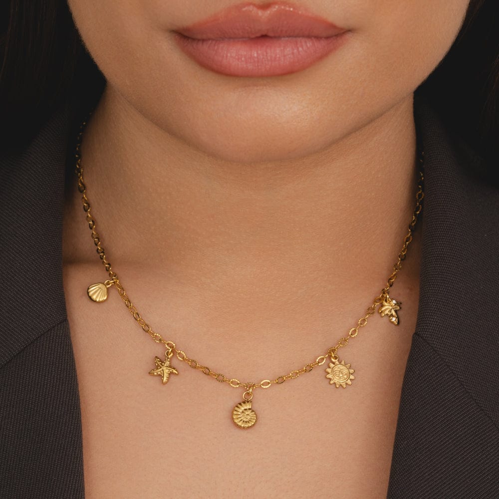 Bohomoon Stainless Steel Seaside Charm Necklace