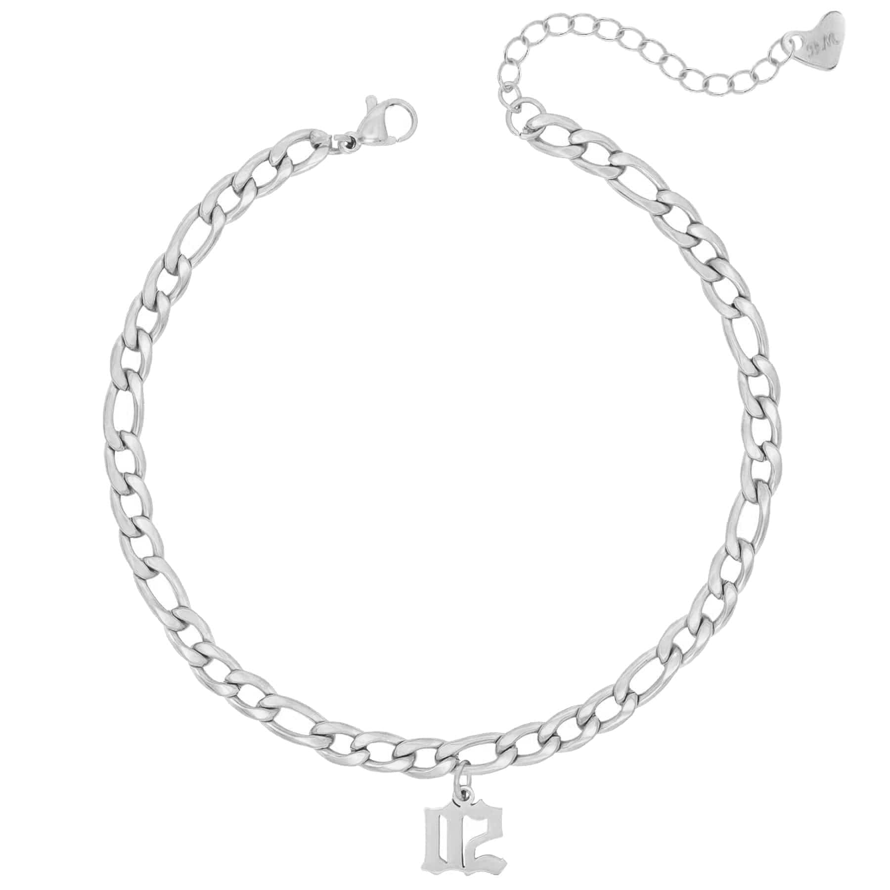 Bohomoon Stainless Steel Sequence Figaro Year Anklet