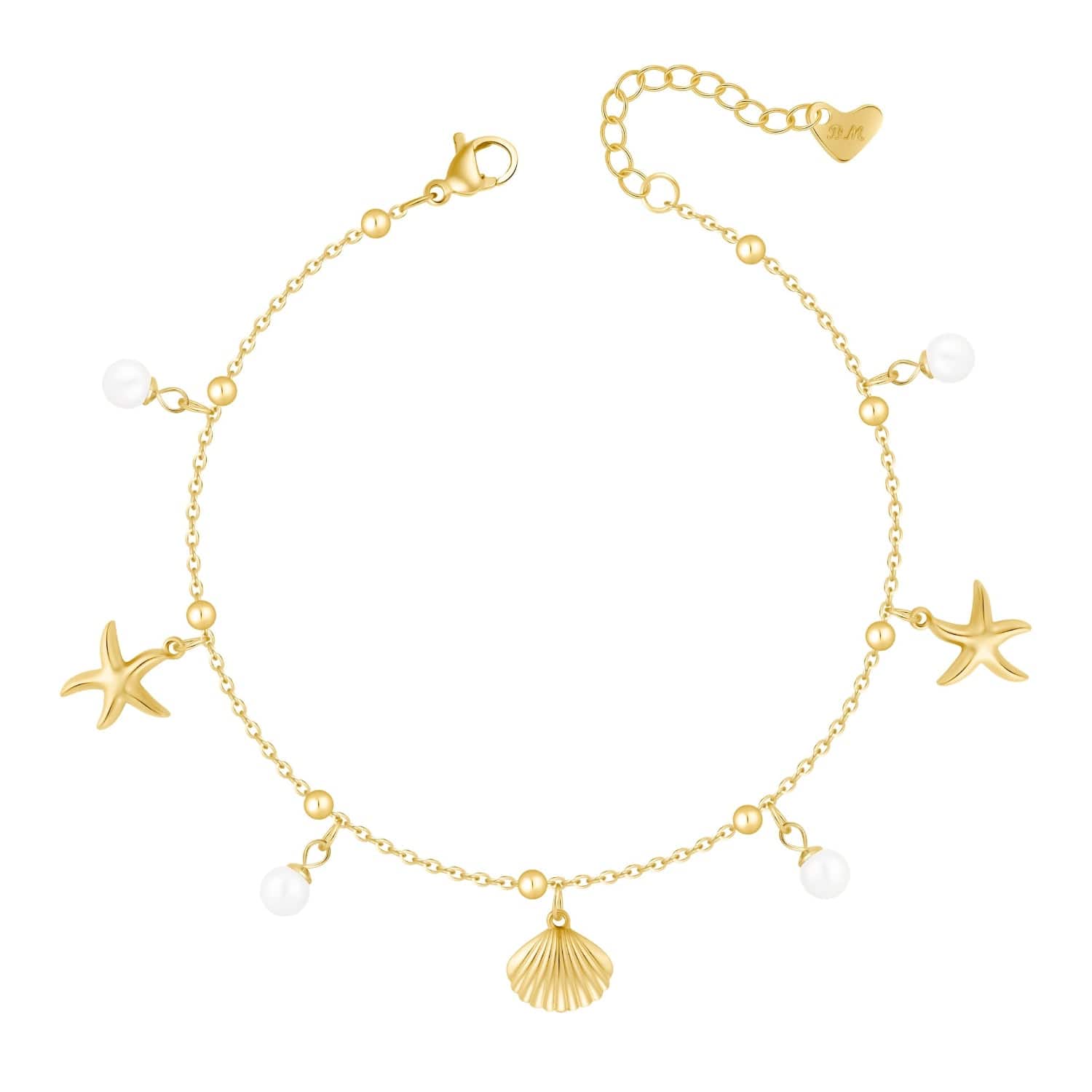 Bohomoon Stainless Steel Shoreline Pearl Anklet