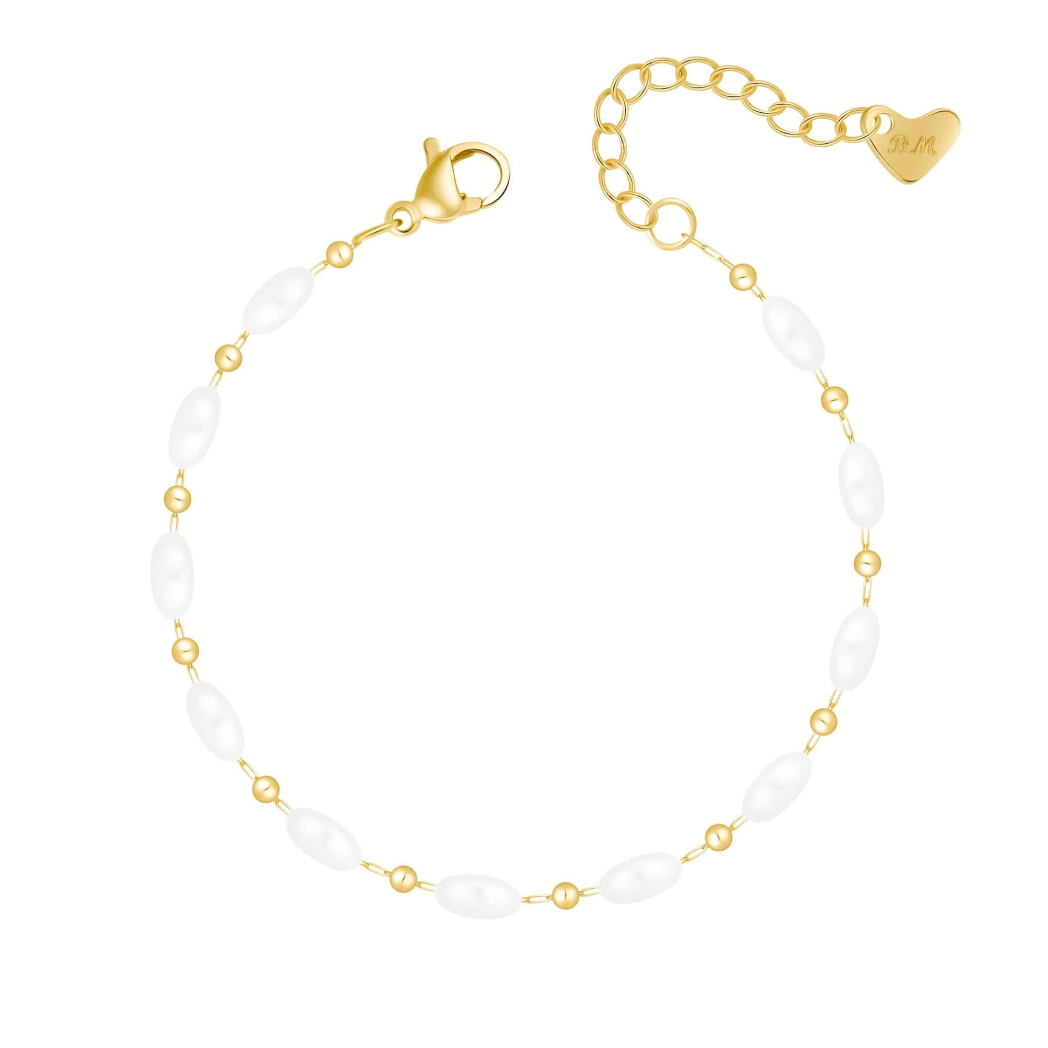 Bohomoon Stainless Steel Sienna Pearl Bracelet