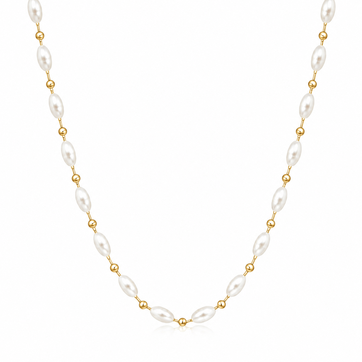 Bohomoon Stainless Steel Sienna Pearl Choker Necklace