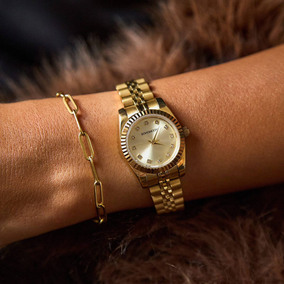 Bohomoon Stainless Steel Sylvie Watch - Gold
