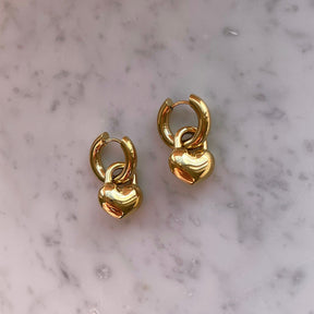 BohoMoon Stainless Steel Smitten Hoop Earrings Gold