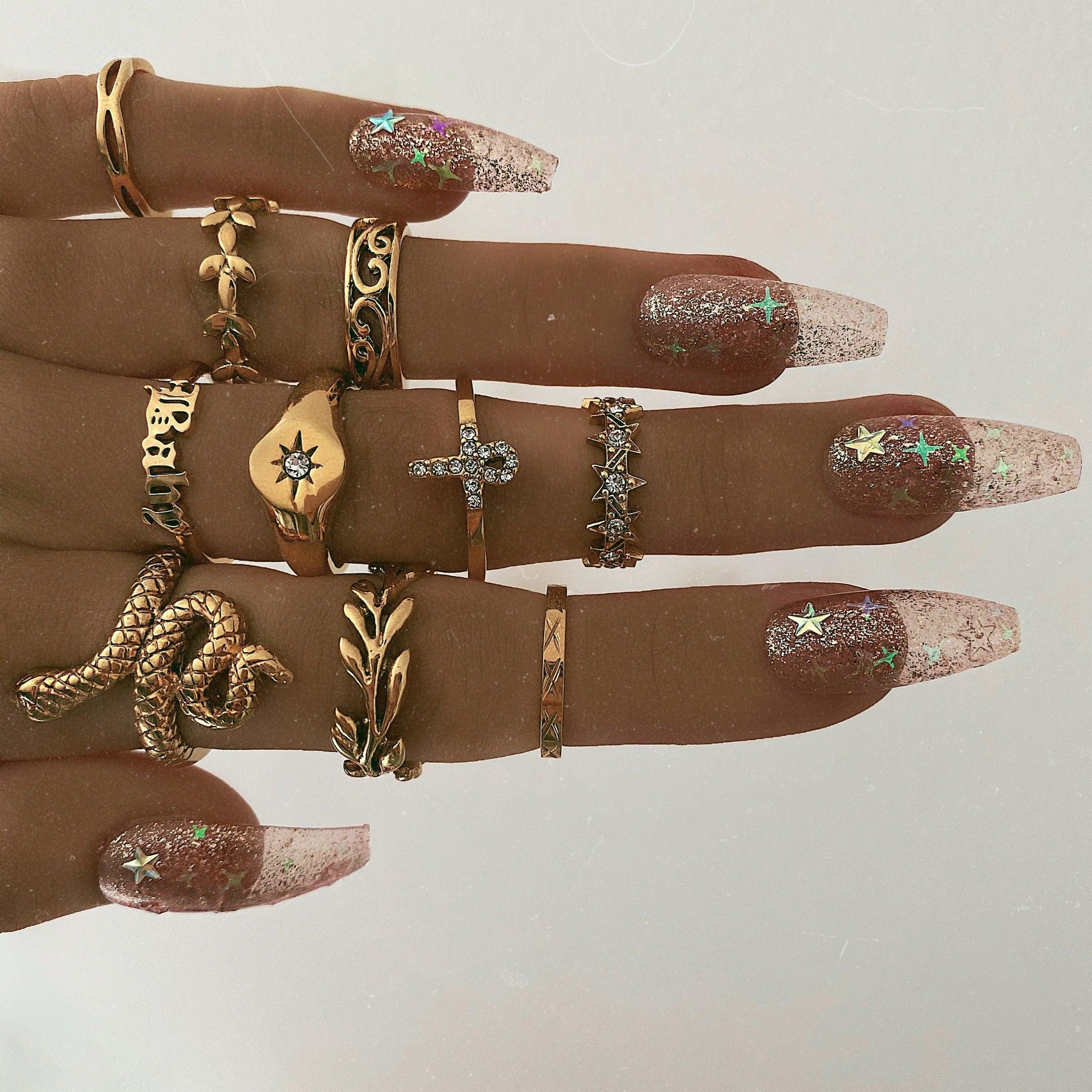 BohoMoon Stainless Steel Snake Charmer Ring