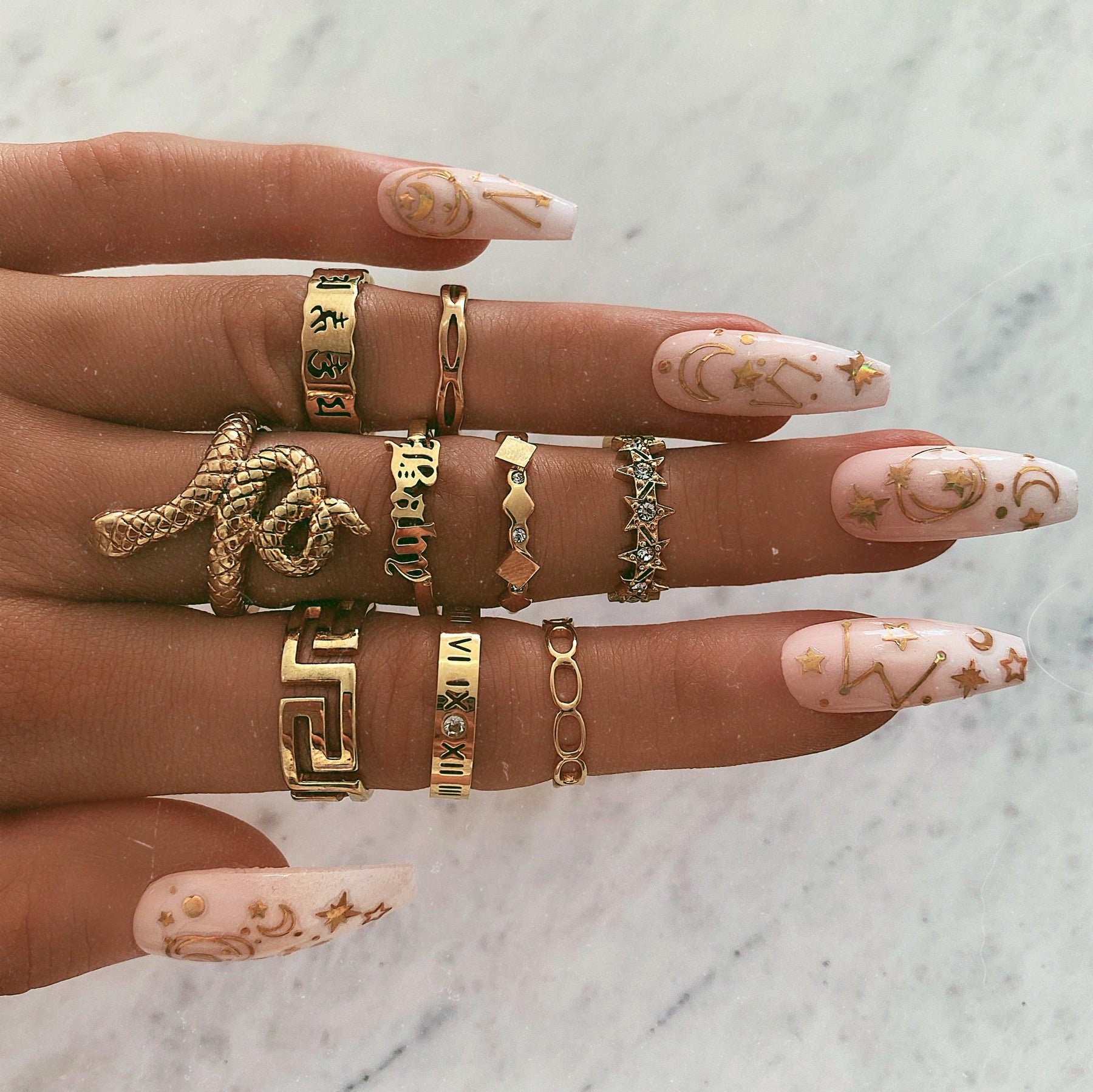 BohoMoon Stainless Steel Snake Charmer Ring