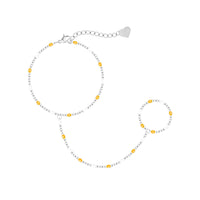 Bohomoon Stainless Steel Soda Hand Chain Bracelet