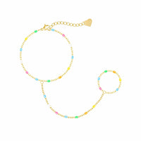 Bohomoon Stainless Steel Soda Hand Chain Bracelet