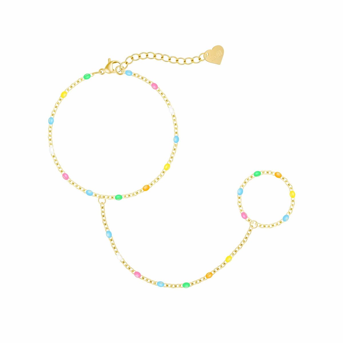 Bohomoon Stainless Steel Soda Hand Chain Bracelet