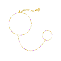 Bohomoon Stainless Steel Soda Hand Chain Bracelet