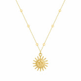 Bohomoon Stainless Steel Solar Sun Necklace