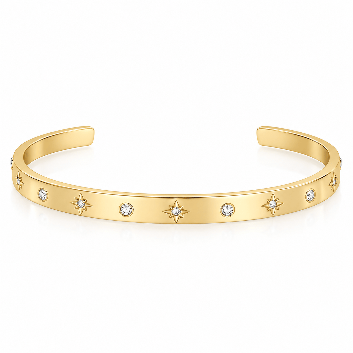 Bohomoon Stainless Steel Sparkle Cuff Bracelet