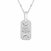 BohoMoon Stainless Steel Spell Necklace Silver