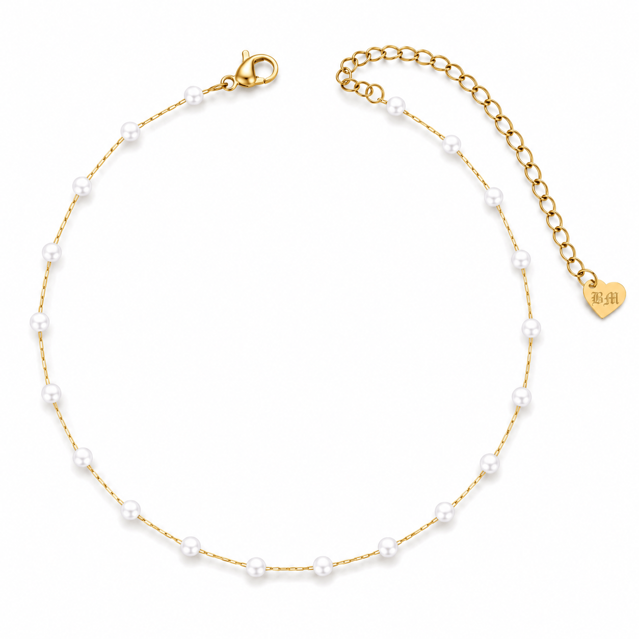 Bohomoon Stainless Steel Spencer Pearl Choker / Necklace