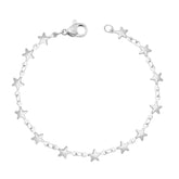 BohoMoon Stainless Steel Stars Bracelet Silver / Small