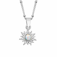 BohoMoon Stainless Steel Sunbeam Opal Necklace