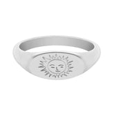 BohoMoon Stainless Steel Sundance Signet Ring Silver / US 6 / UK L / EUR 51 (small)