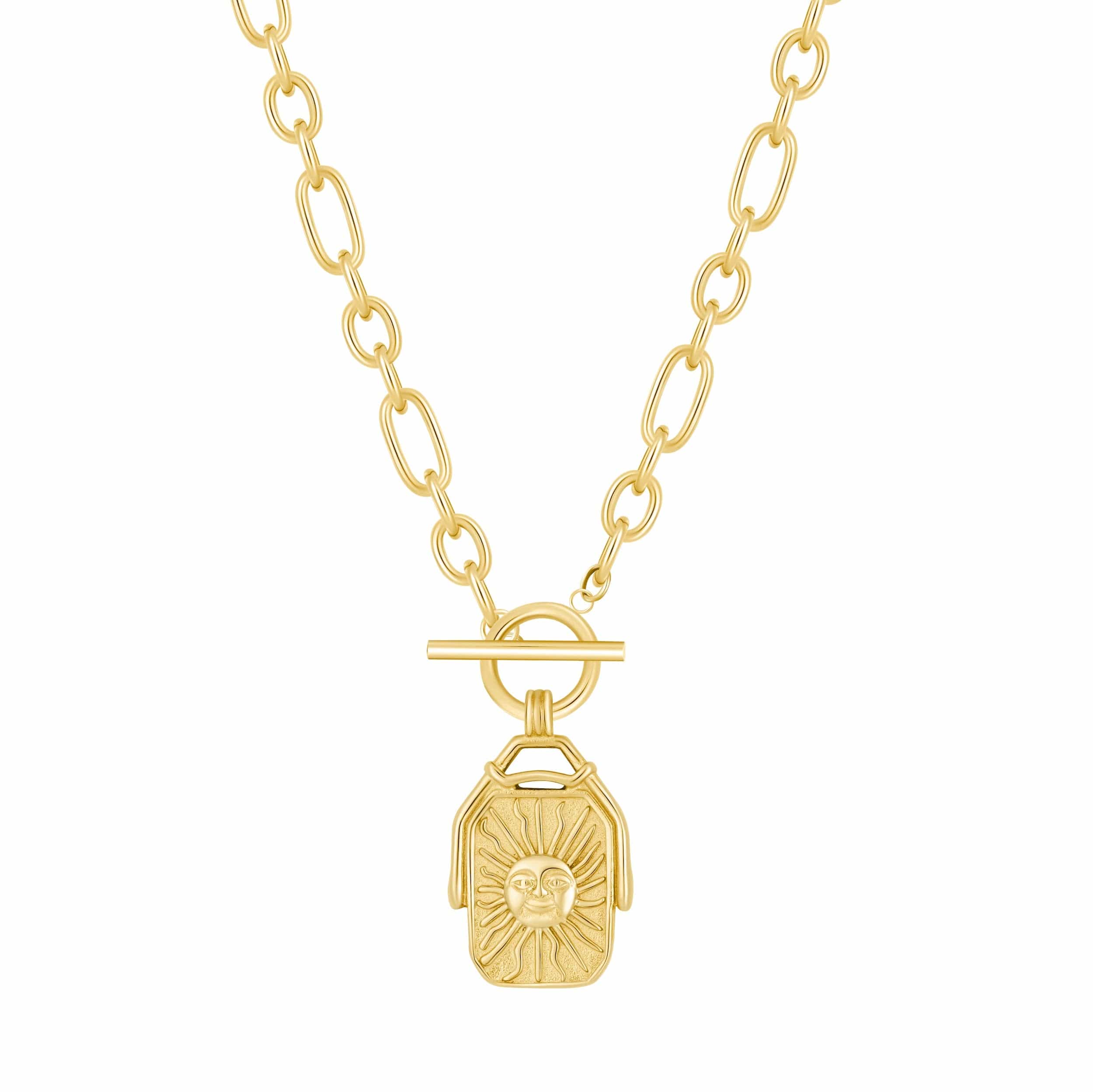 Bohomoon Stainless Steel Sunrise TBar Necklace