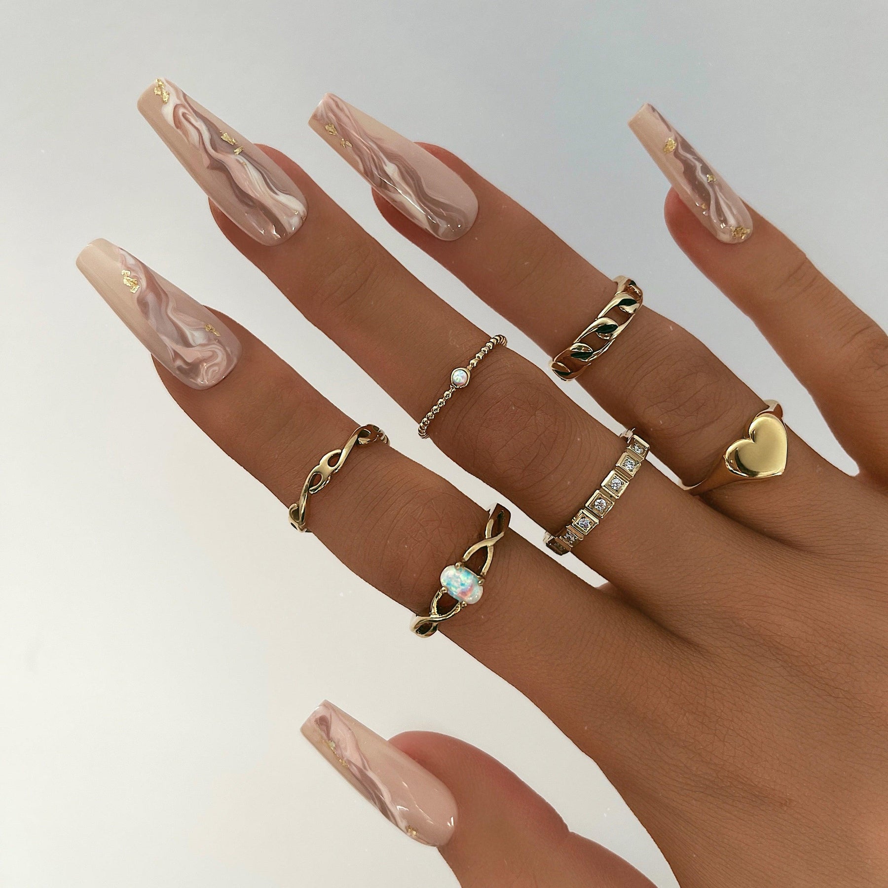 BohoMoon Stainless Steel Te Amo Signet Ring