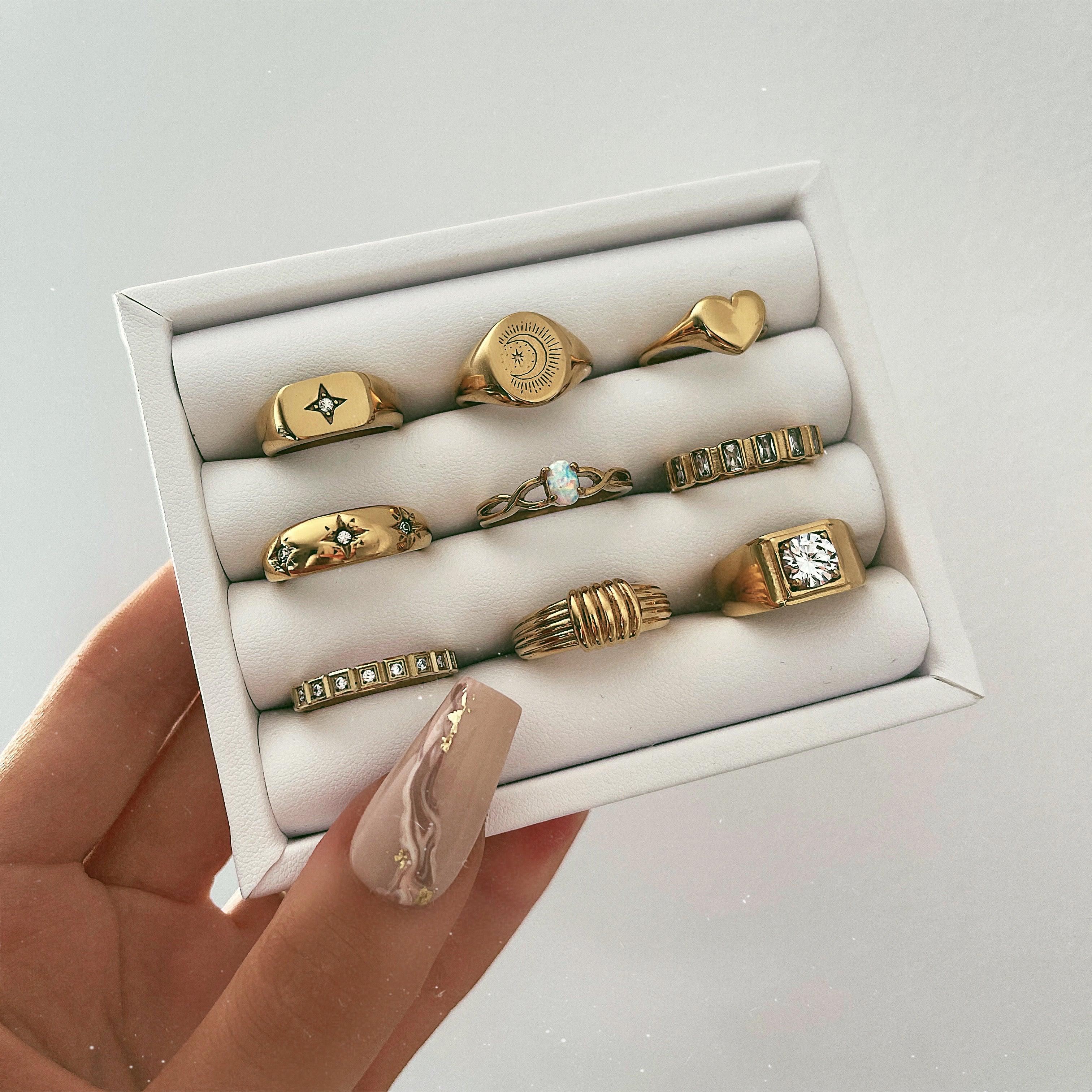 BohoMoon Stainless Steel Te Amo Signet Ring