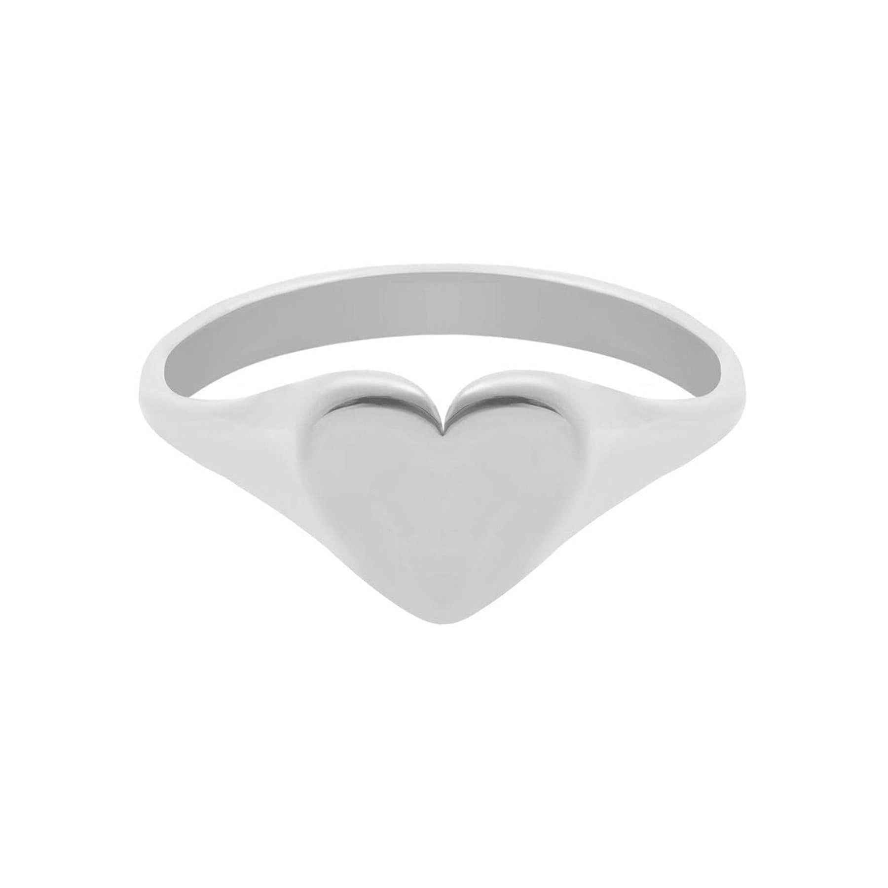 BohoMoon Stainless Steel Te Amo Signet Ring Silver / US 4 / UK H / EUR 46 / (xxsmall)