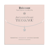 Bohomoon Stainless Steel Thank You Necklace
