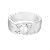 Bohomoon Stainless Steel Tiki Pearl Ring