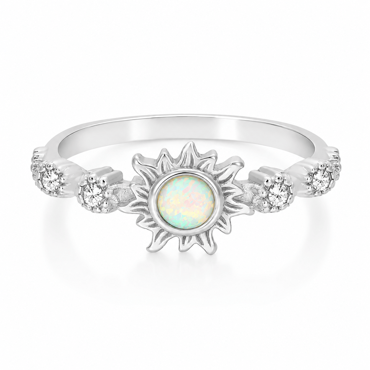 Bohomoon Stainless Steel Tranquil Opal Ring