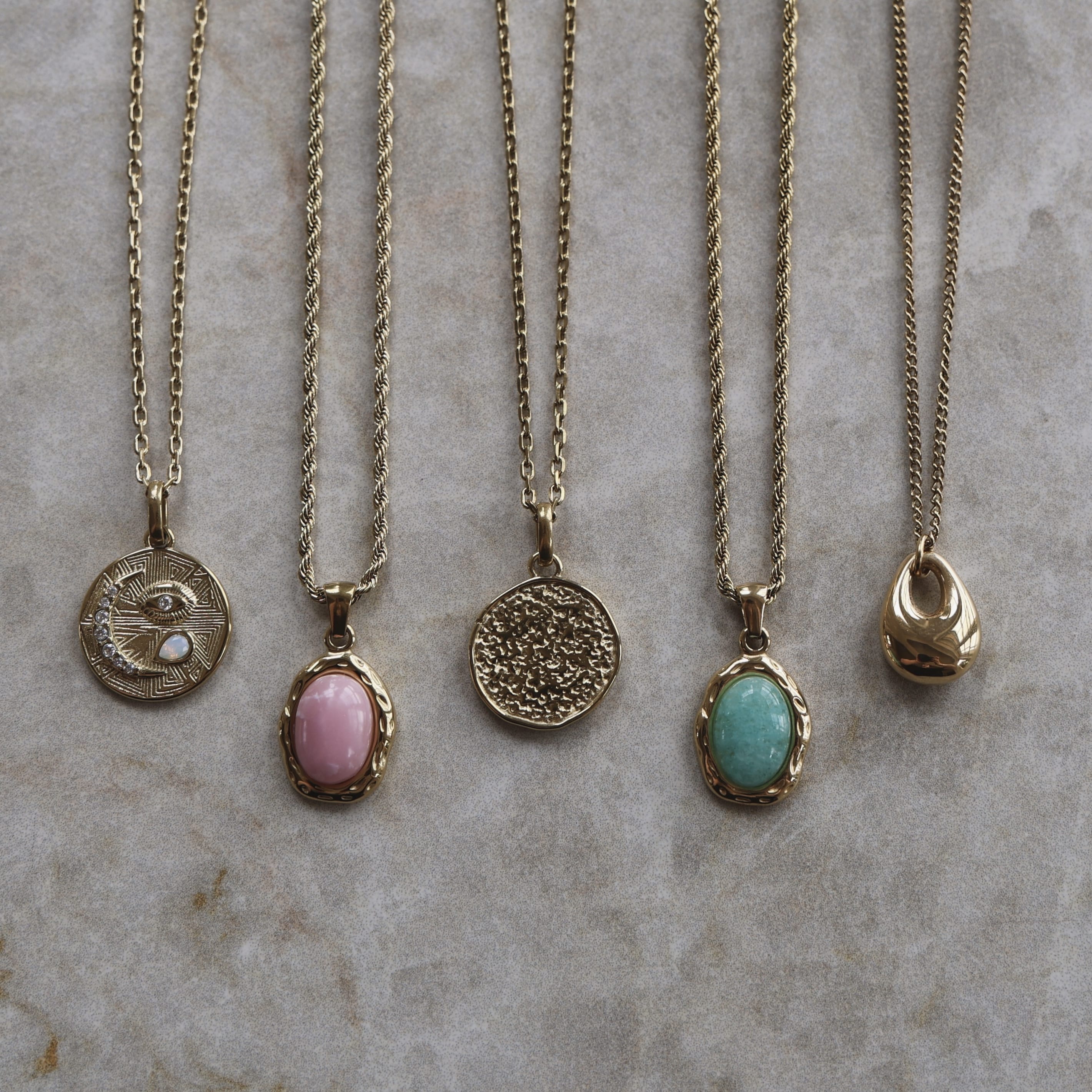 Bohomoon Stainless Steel Trixie Birthstone Necklace