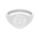 BohoMoon Stainless Steel Twilight Zodiac Signet Ring Silver / Capricorn / US 6 / UK L / EUR 51 (small)