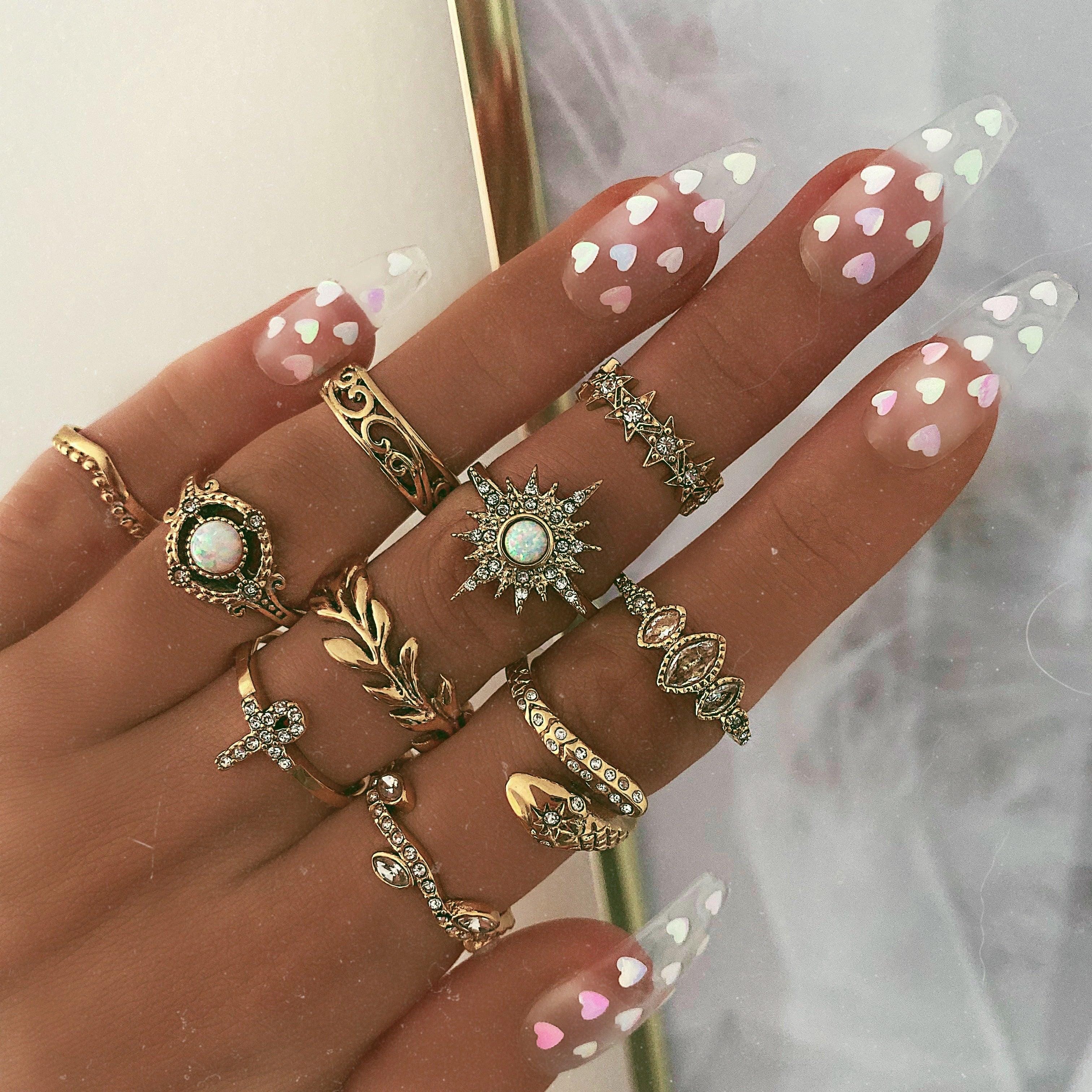 BohoMoon Stainless Steel Varsity Star Ring