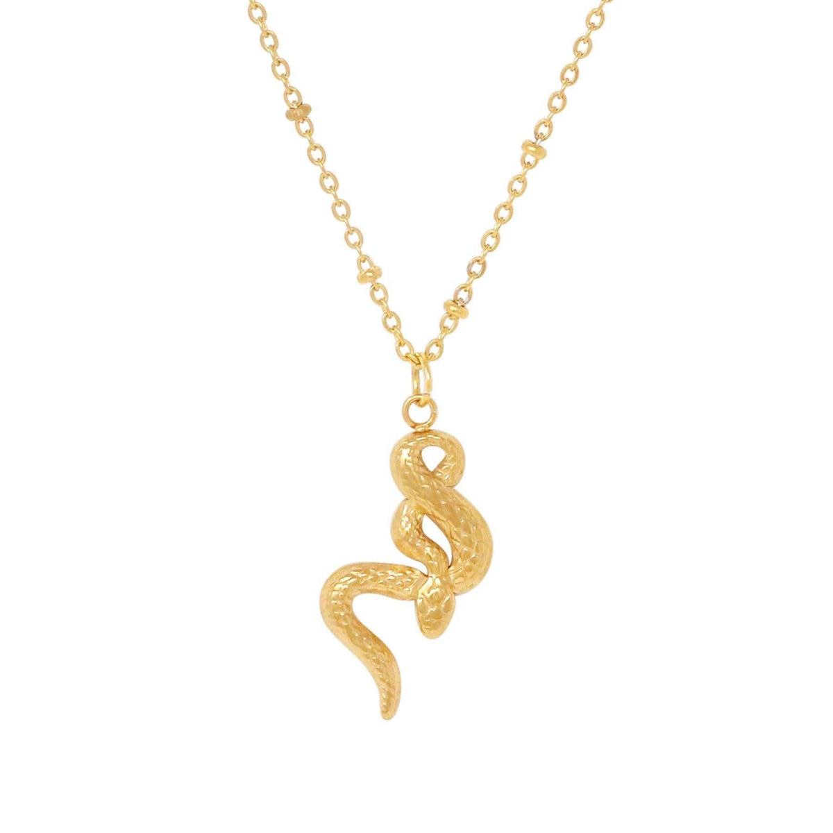 BohoMoon Stainless Steel Venom Snake Necklace Gold
