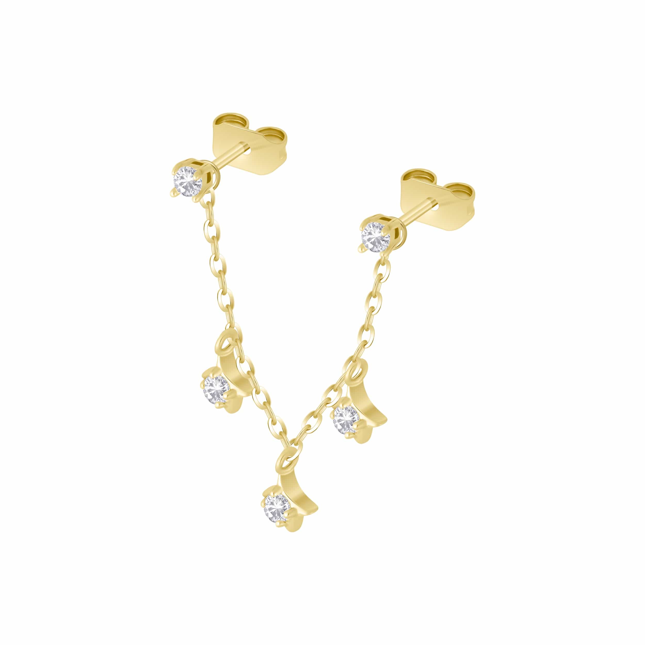 Bohomoon Stainless Steel Venus Double Stud Earrings