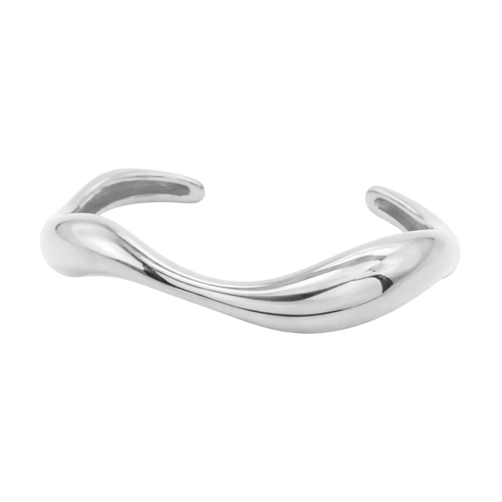 Bohomoon Stainless Steel Wave Cuff Bracelet