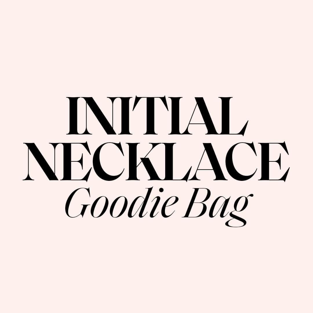 Bohomoon Stainless Steel Initial Necklace Goodie Bag