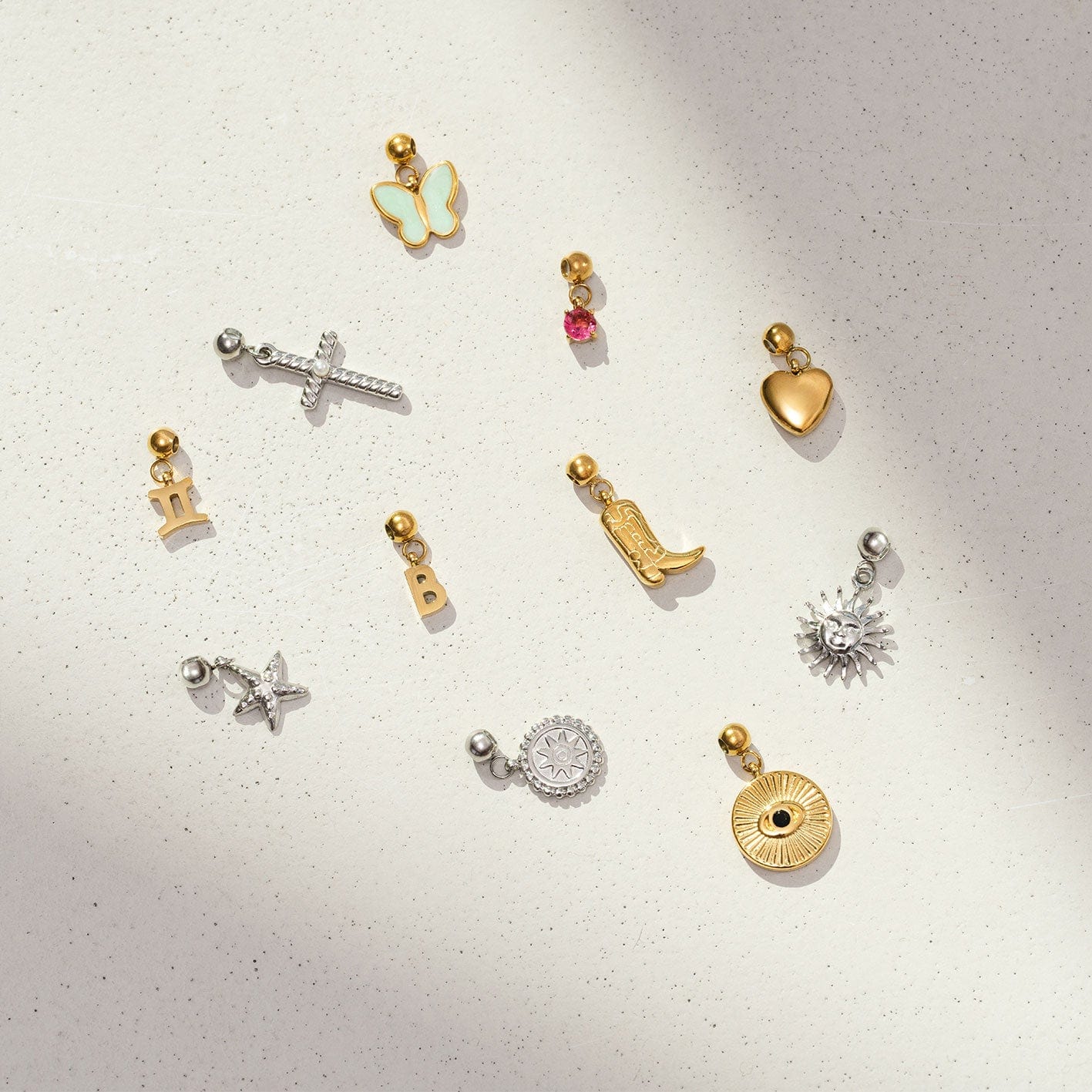 Bohomoon Stainless Steel Cowboy Boot Charm