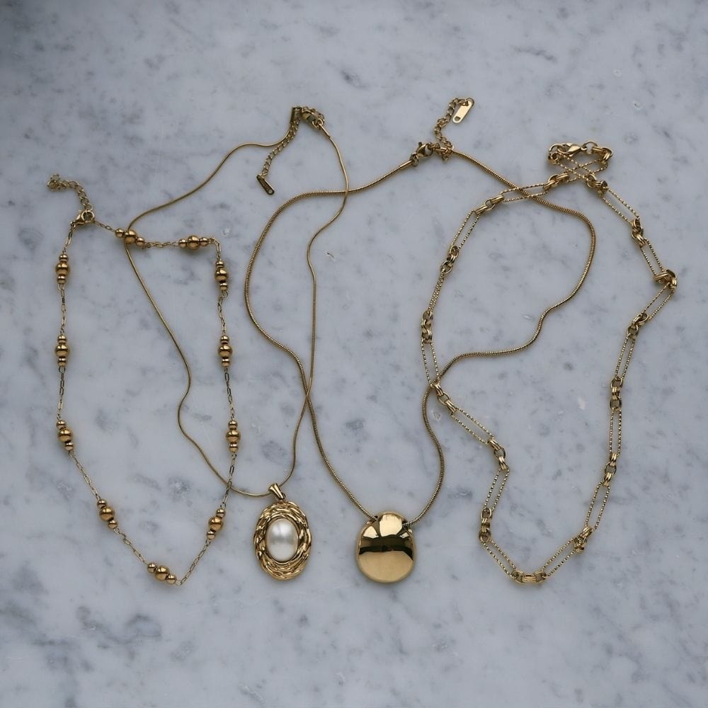 Bohomoon Stainless Steel Lettie Pearl Necklace