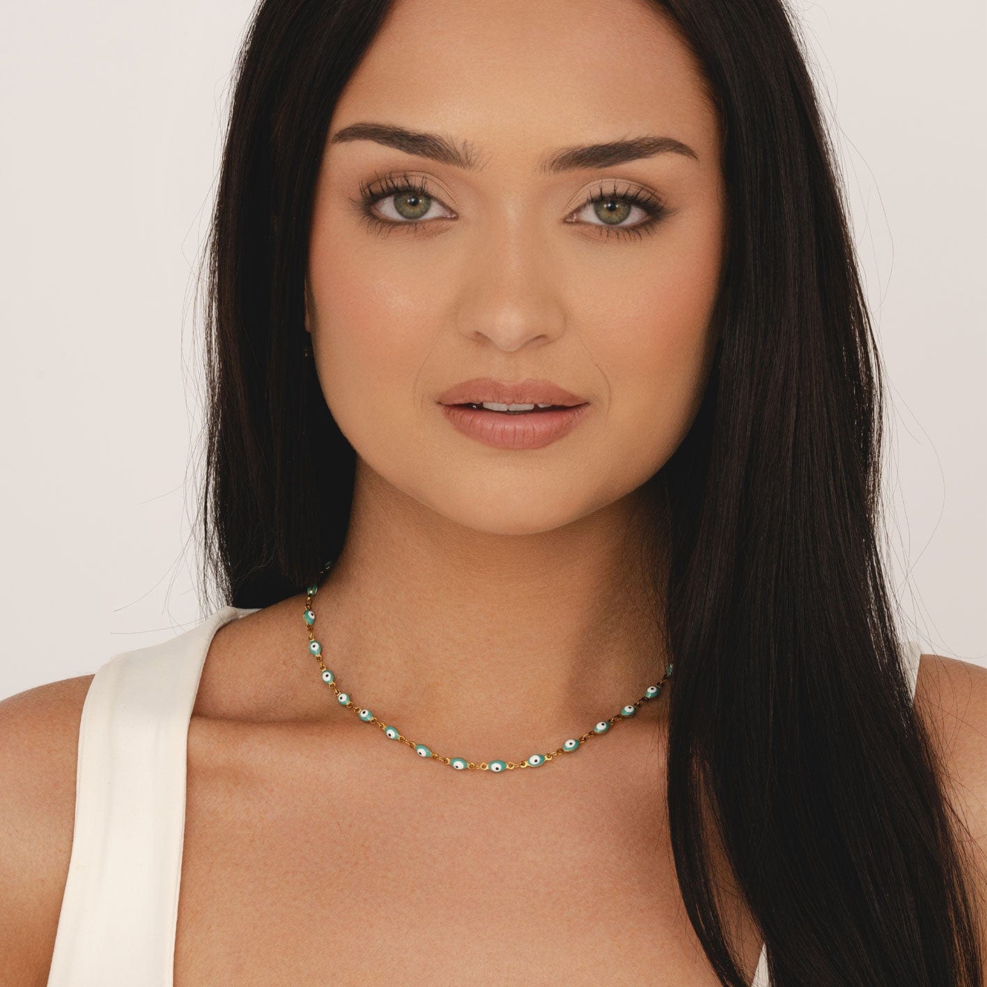 Bohomoon Stainless Steel Nazar Evil Eye Choker