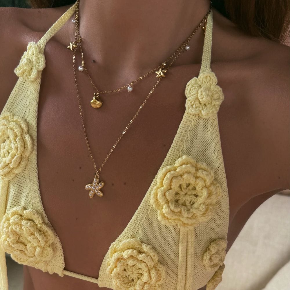 Bohomoon Stainless Steel Vanilla Starfish Necklace