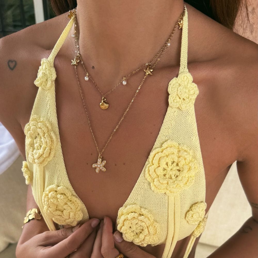 Bohomoon Stainless Steel Vanilla Starfish Necklace