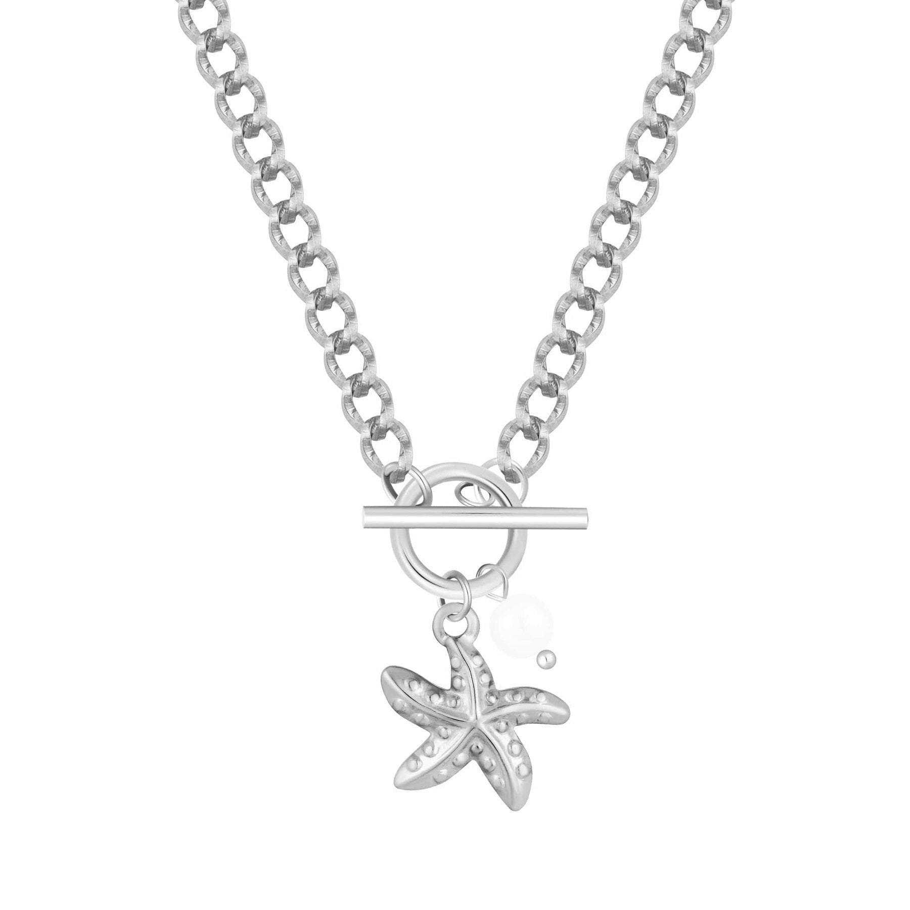 Bohomoon Stainless Steel Zuma Pearl TBar Necklace