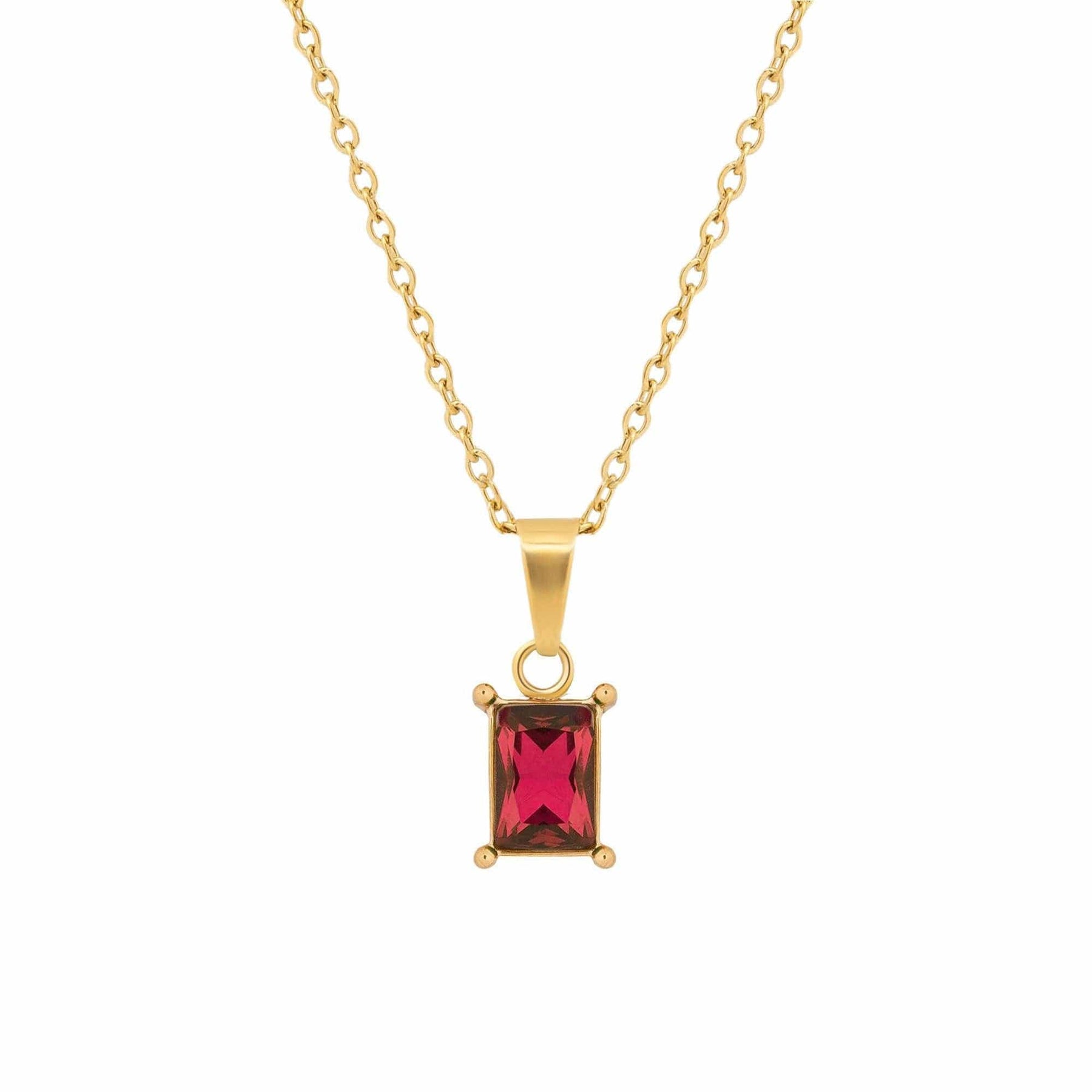 BohoMoon Stainless Steel Alma Necklace Gold / Red