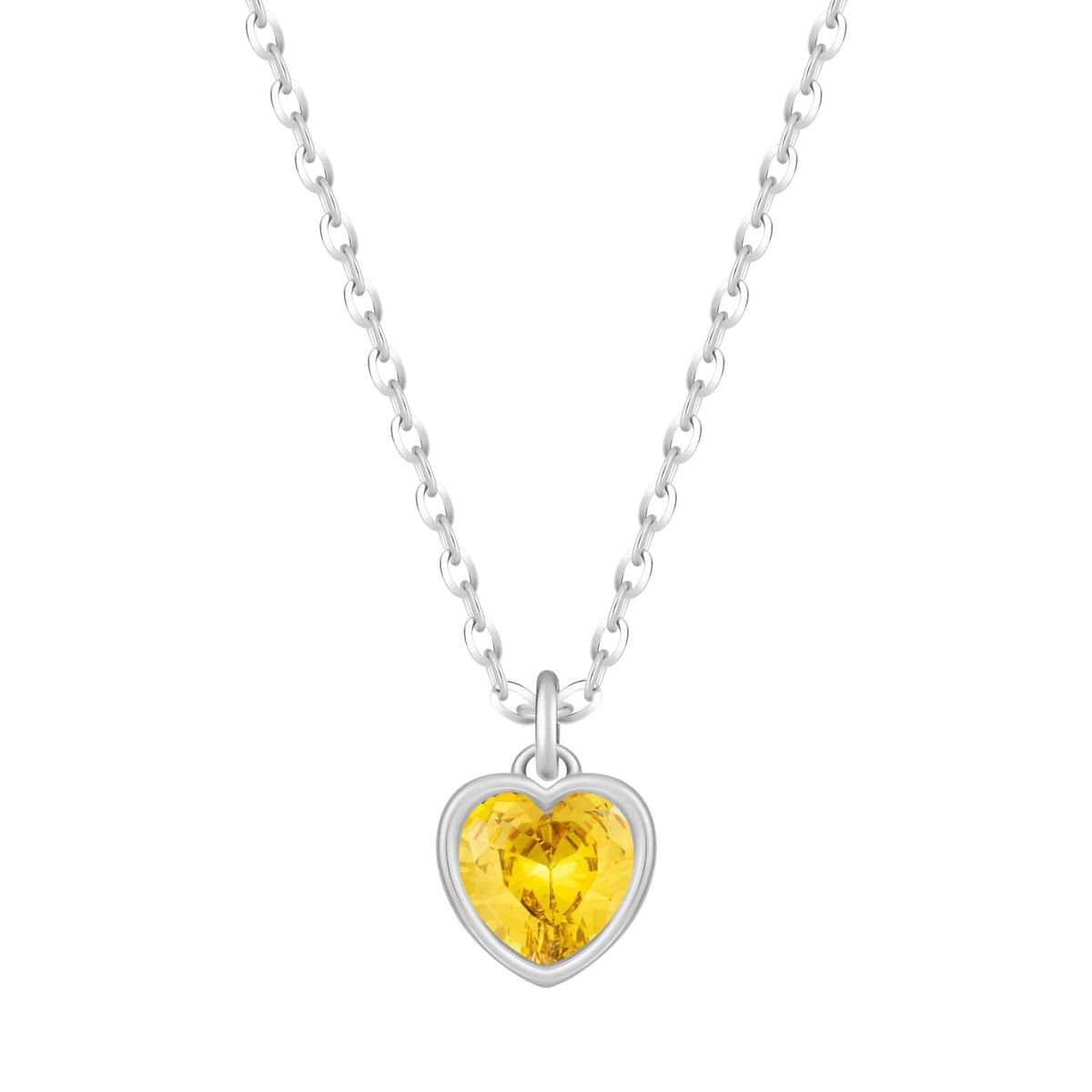 Love Heart Birthstone Necklace