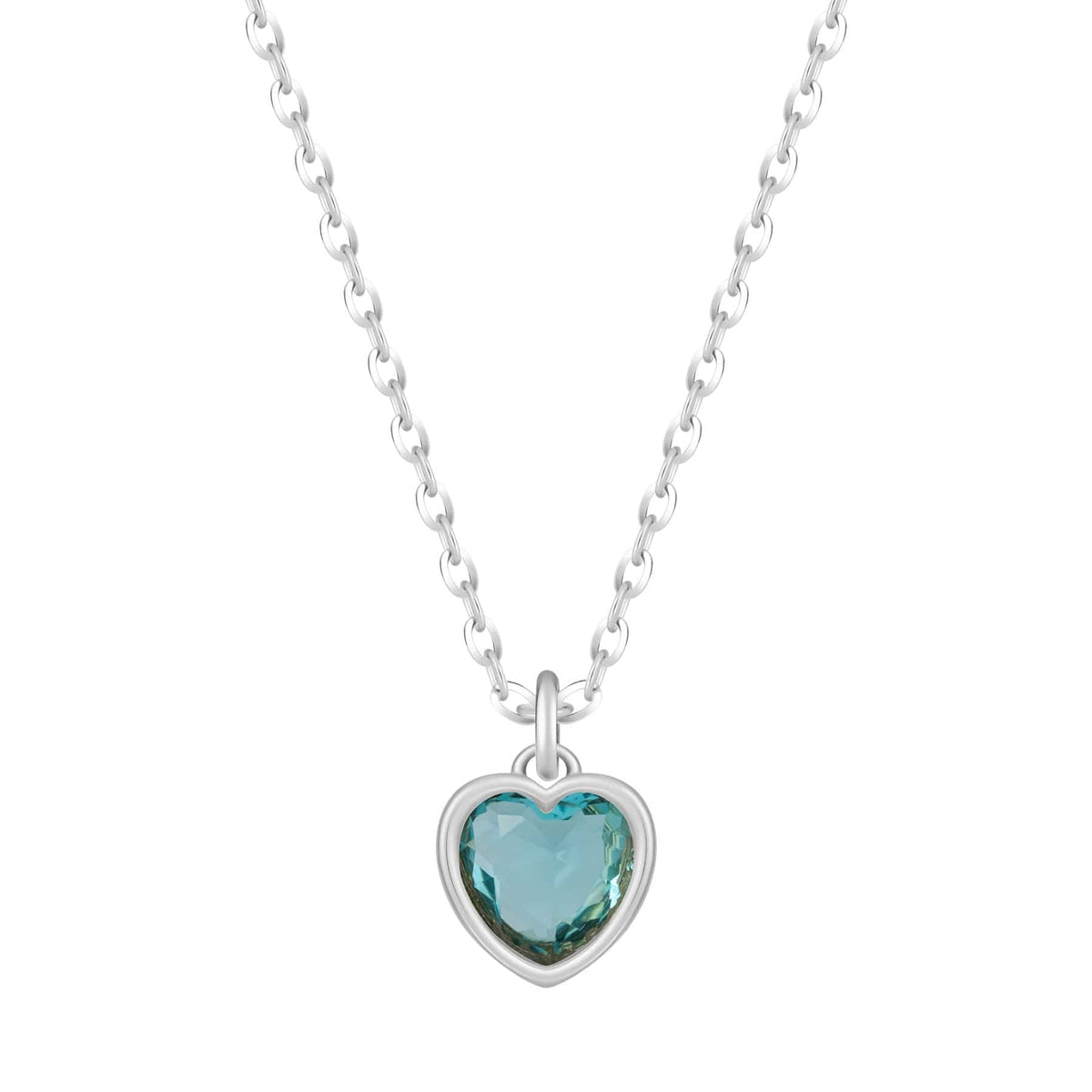 Love Heart Birthstone Necklace