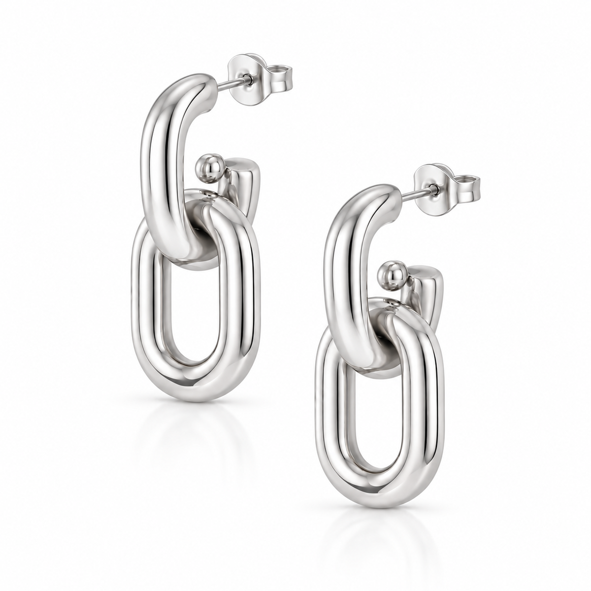 Interlock Stud Earrings