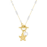 Bohomoon Stainless Steel Aloha Pearl Necklace